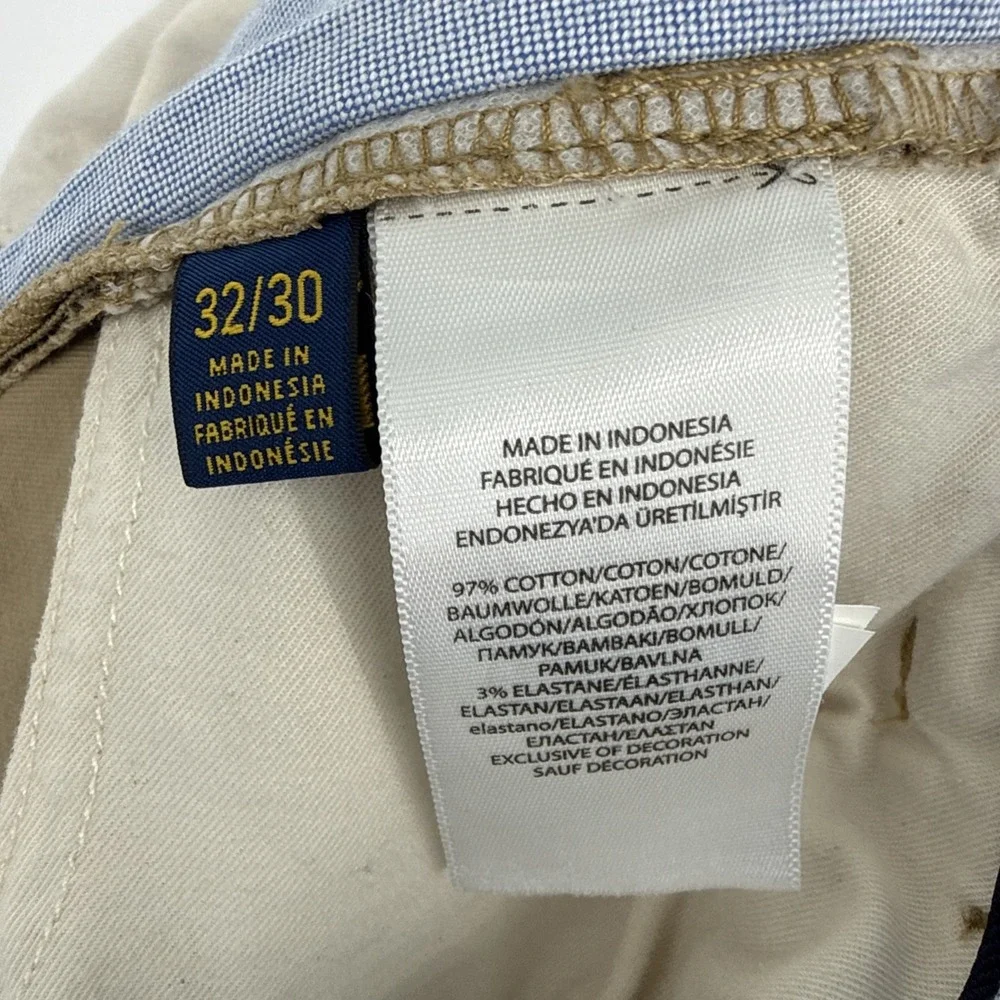 Polo Ralph Lauren Stretch Straight Fit Chino Pants Cotton Tan Academia 32x30